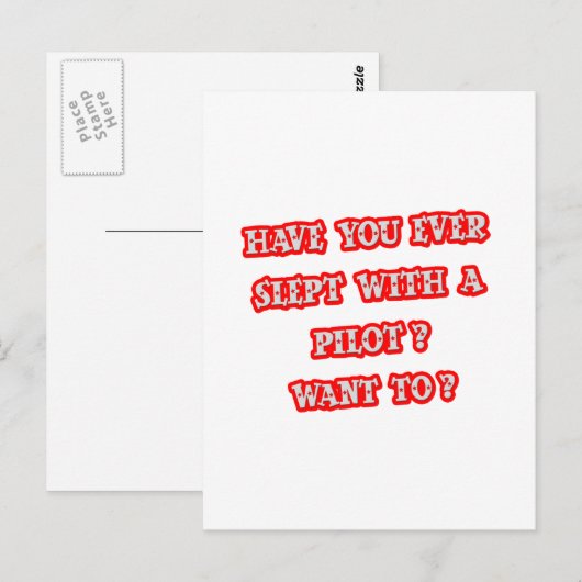 Grappige Pilot Pick-Up Line Briefkaart (Voorkant / Achterkant)