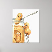 Grappige Pindakaas Canvas Afdruk (Voorkant)