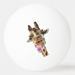 Grappige Ping Pong Ballen Speelse Giraf