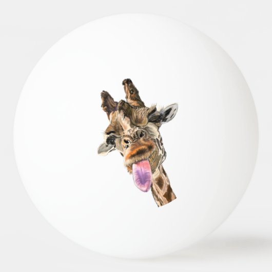 Grappige Ping Pong Ballen Speelse Giraf (Voorkant)