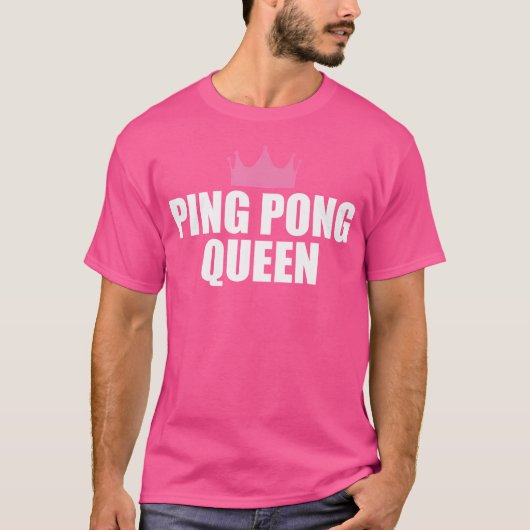 Grappige Ping Pong Queen T-shirt (Voorkant)