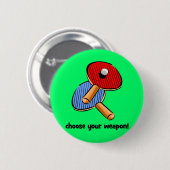 grappige pingpong ronde button 5,7 cm (Voorkant /achterkant)