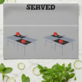 Grappige pingpongtafel met vleermuizen en bal, theedoek (Gevouwen)