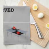 Grappige pingpongtafel met vleermuizen en bal, theedoek (Quarter Fold)