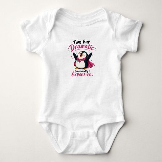 Grappige Pinguïn Baby Body Romper (Voorkant)