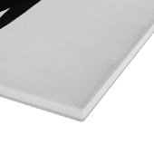 Grappige pinguïn chef-kok cartoon glazen snijplank (Hoek)