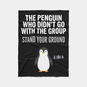 Grappige pinguïn citaat onafhankelijke denker arct fleece deken