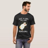 Grappige Pinguïn Dier Gewoon Een Meisje Dat Van Pi T-shirt (Voorkant volledig)