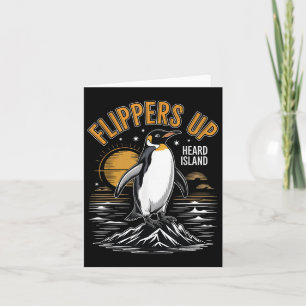 Grappige pinguïn flippers omhoog Ik sta met de pin Kaart