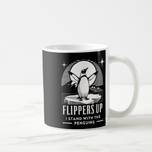 Grappige pinguïn flippers omhoog Ik sta met de pin Koffiemok