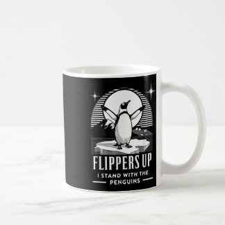 Grappige pinguïn flippers omhoog Ik sta met de pin Koffiemok