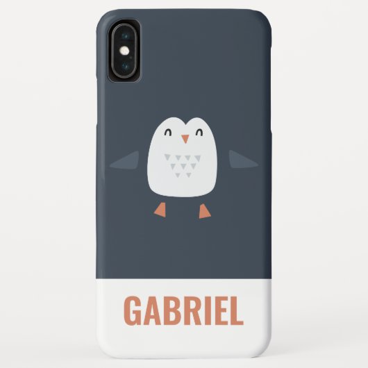 grappige pinguïn-gepersonaliseerde kinderen Case-Mate iPhone case (Achterkant)