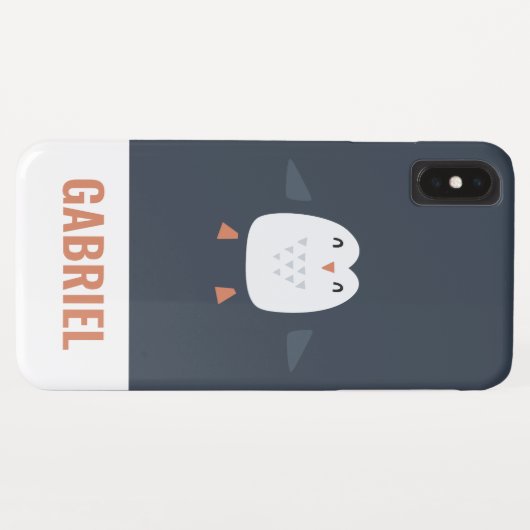 grappige pinguïn-gepersonaliseerde kinderen Case-Mate iPhone case (Achterkant (horizontaal))