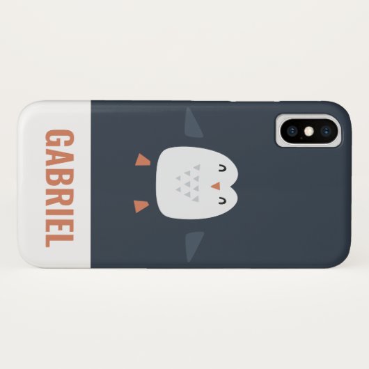 grappige pinguïn-gepersonaliseerde kinderen Case-Mate iPhone case (Achterkant (horizontaal))