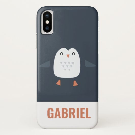 grappige pinguïn-gepersonaliseerde kinderen Case-Mate iPhone case (Achterkant)