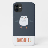grappige pinguïn-gepersonaliseerde kinderen Case-Mate iPhone case (Achterkant)