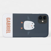 grappige pinguïn-gepersonaliseerde kinderen Case-Mate iPhone case (Achterkant (horizontaal))
