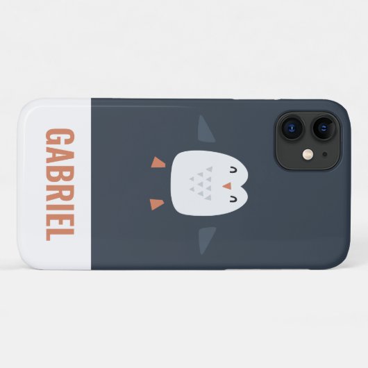 grappige pinguïn-gepersonaliseerde kinderen Case-Mate iPhone case (Achterkant (horizontaal))