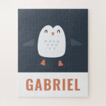 grappige pinguïn-gepersonaliseerde kinderen legpuzzel<br><div class="desc">grappige pinguïn op maat gemaakt door het ontwerp van kinderen</div>