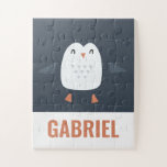 grappige pinguïn-gepersonaliseerde kinderen legpuzzel<br><div class="desc">grappige pinguïn op maat gemaakt door het ontwerp van kinderen</div>