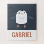 grappige pinguïn-gepersonaliseerde kinderen legpuzzel<br><div class="desc">grappige pinguïn op maat gemaakt door het ontwerp van kinderen</div>