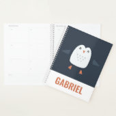 grappige pinguïn-gepersonaliseerde kinderen planner (Display)