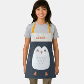 grappige pinguïn gepersonaliseerde kinderen schort (Insitu)
