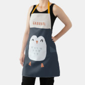 grappige pinguïn gepersonaliseerde kinderen schort (Insitu)