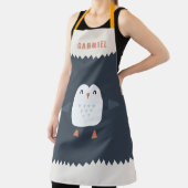 grappige pinguïn gepersonaliseerde kinderen schort (Insitu)