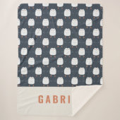 grappige pinguïn gepersonaliseerde kinderen sherpa deken (Voorkant)