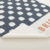 grappige pinguïn gepersonaliseerde kinderen sherpa deken (3/4)