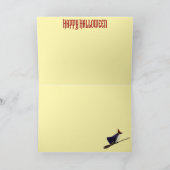 Grappige Pinguïn Heks Halloween Kaart (Binnen)