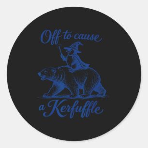 Grappige pinguïn ijsbeer graphic om te gaan veroor ronde sticker