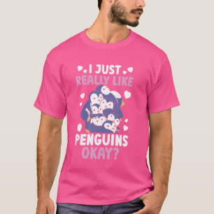 Grappige pinguïn, ik hou gewoon van pinguïns t-shirt