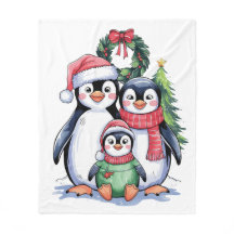 Grappige Pinguïn Kerst Matching Familie Pyjama's