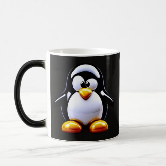 Grappige pinguïn koffie magische mok (Links)