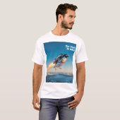 Grappige Pinguïn met een Jetpack T-shirt (Voorkant volledig)