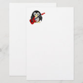 Grappige pinguïn met gitaar briefpapier (Voorkant / Achterkant)