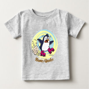 Grappige pinguïn op rolschaatsen