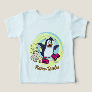 Grappige pinguïn op rolschaatsen