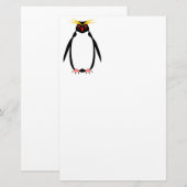 Grappige pinguïn rockhopper of macaroni briefpapier (Voorkant / Achterkant)