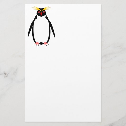 Grappige pinguïn rockhopper of macaroni briefpapier (Voorkant)