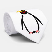 Grappige pinguïn rockhopper of macaroni stropdas (Opgerold)