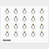Grappige pinguïn rockhopper of macaroni Team Ronde Sticker (Vel)