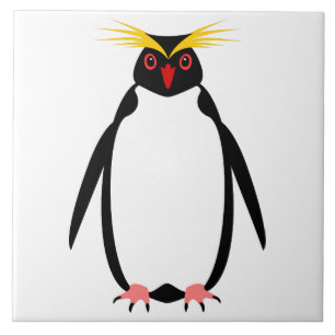 Grappige pinguïn rockhopper of macaroni tegeltje