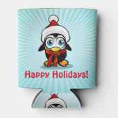 Grappige Pinguïn Sinterklaas Blikjeskoeler (Voorkant)