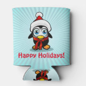 Grappige Pinguïn Sinterklaas Blikjeskoeler (Achterkant)