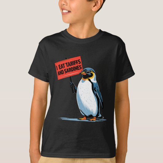 Grappige Pinguïn Tarief Grappenmaker Ik Eet Tariev T-shirt (Voorkant)