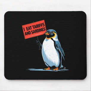 Grappige pinguïn tarief woordspeling ik eet tariev muismat