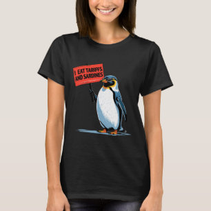 Grappige pinguïn tarief woordspeling ik eet tariev t-shirt